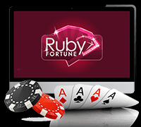 ordinateur cartes jetons ruby fortune